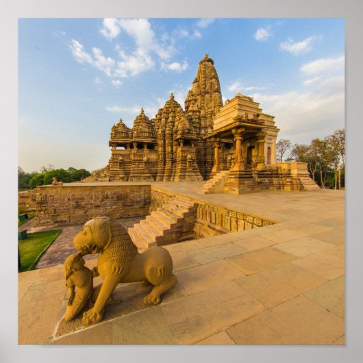 Hindu Temples in Khajuraho Poster (Voorkant)