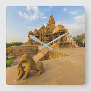 Hindu Temples in Khajuraho Vierkante Klok