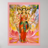 Hindu Three Goddesses Large Canvas Print (Voorkant)