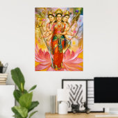 Hindu Three Goddesses Large Canvas Print (Thuiskantoor)