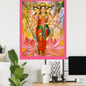 Hindu Three Goddesses Large Canvas Print (Thuiskantoor)