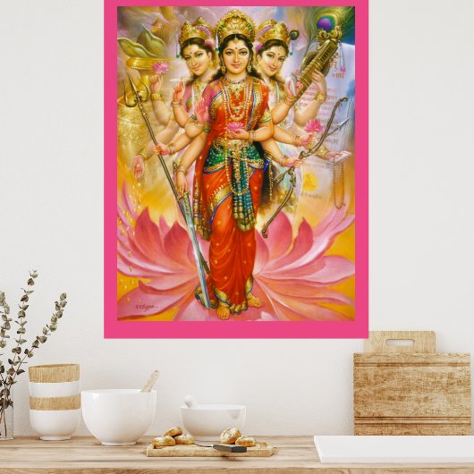 Hindu Three Goddesses Poster (Keuken)