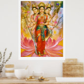 Hindu Three Goddesses Poster (Keuken)
