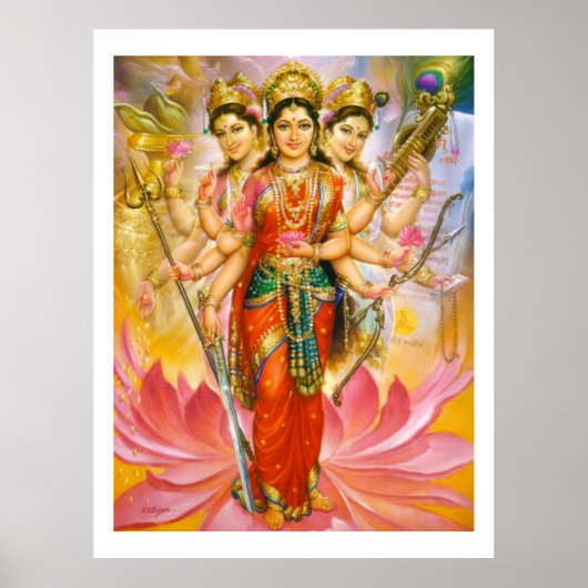 Hindu Three Goddesses Poster (Voorkant)