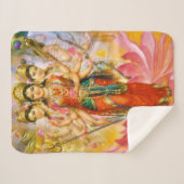 Hindu Three Goddesses Sherpa Deken (Voorkant (horizontaal))