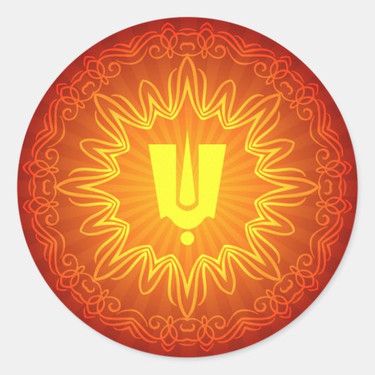 Hindu Tilak teken decoratief ontwerp Ronde Sticker (Voorkant)