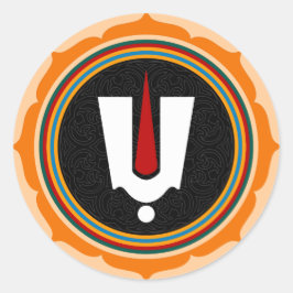 Hindu Tilak teken - Hindoe God Lotus symbool Ronde Sticker