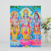 Hindu Trinity Brahma Vishnu Shiva Kaart (Staand voorkant)