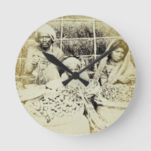 Hindu Vegetable and Fruit Sellers in Madras, 19e Ronde Klok