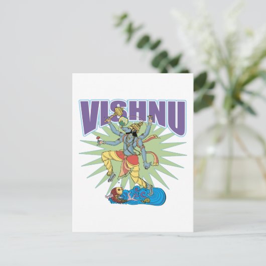 Hindu Vishnu Boar Briefkaart (Staand voorkant)