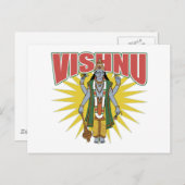 Hindu Vishnu Briefkaart (Voorkant / Achterkant)