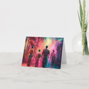   HINDU Waarom regenbogen najagen als er HOLI is Bedankkaart