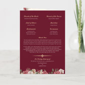 Hindu Wedding Ceremony Red, Gold, roze Floral Programma (Achterkant)