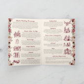 Hindu Wedding Ceremony Red, Gold, roze Floral Programma (Binnen)