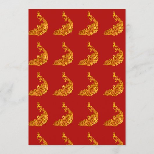 Hindu Wedding Invitting Red Gold Cartoon Couple Save The Date (Achterkant)