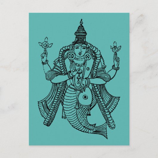 Hinduism: Vishnu Briefkaart (Voorkant)