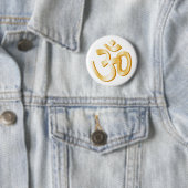 Hinduïsme symbool ronde button 5,7 cm (In situ)