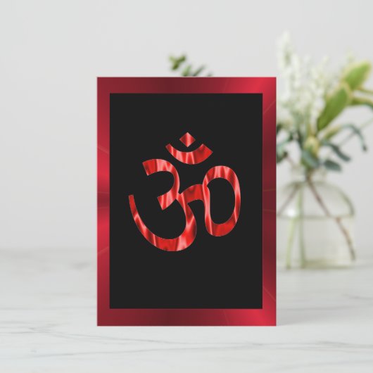 Hindu's Om red Kaart (Staand voorkant)