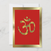 Hindu's Om rood en goud Kaart (Voorkant)
