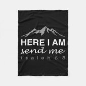 Hineni Here I Am Send Me Christians Hebrew Words  Fleece Deken (Voorkant)
