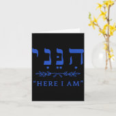 Hineni Here I Am Send Me Christians Hebrew Words Kaart (Gele Bloem)