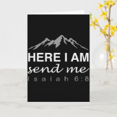 Hineni Here I Am Send Me Christians Hebrew Words Kaart (Gele Bloem)