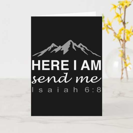 Hineni Here I Am Send Me Christians Hebrew Words  Kaart (Gele Bloem)