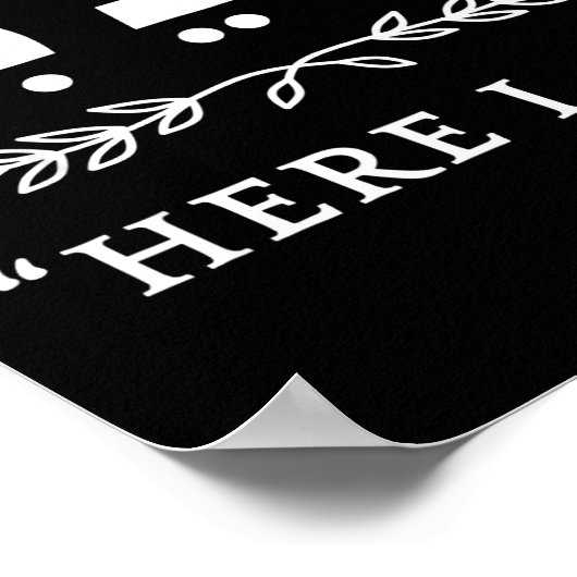 Hineni Here I Am Send Me Christians Hebrew Words  Poster (Hoek)