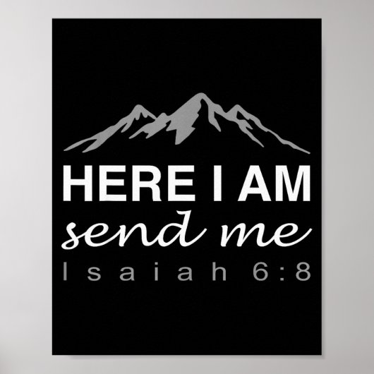 Hineni Here I Am Send Me Christians Hebrew Words  Poster (Voorkant)