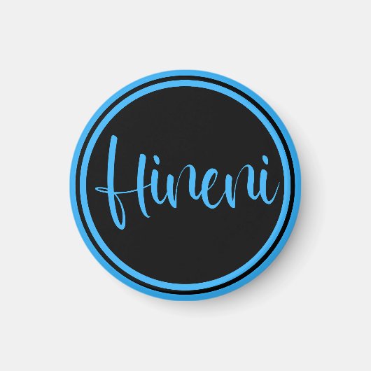 Hineni - Hier ben ik Magneet (Voorkant)
