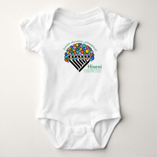 Hineni Learning Center Babies' Bodysuit - White (Voorkant)