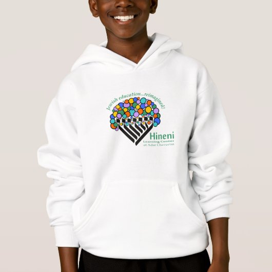 Hineni Learning Center Kids' Hoodie - White (Voorkant)