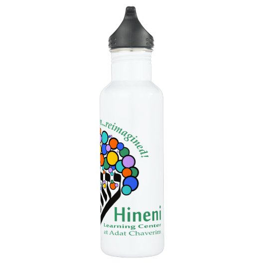 Hineni Learning Center Water Bottle - White Waterfles (Rechts)