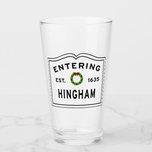 Hingham Kerst Bier Glas (Voorkant)
