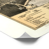 Hingham Massachusetts 1885 Antiek Panoramische Kaa Poster (Hoek)