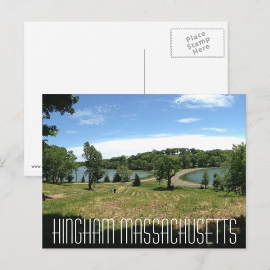 Hingham Massachusetts Briefkaart (Voorkant / Achterkant)
