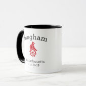 Hingham Massachusetts koffiemok Mok (Voorkant links)
