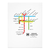 Hingham Massachusetts Subway Map Satire Photo Prin Foto Afdruk (Voorkant)