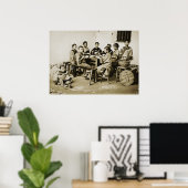 HINGWHA CITY CHINA 1904 PHOTO Girls Eating Rice Poster (Thuiskantoor)