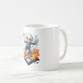 Hinkelbaan uit de Hel � Grappige Duivel Schedel Koffiemok (Voorkant rechts)
