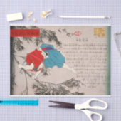 Hino Kumawaka Leaping uit Bamboo door Yoshitoshi Tissuepapier (Craft)