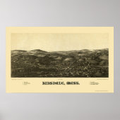 Hinsdale, MA Panoramic Map - 1887 Poster (Voorkant)