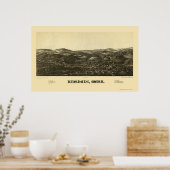 Hinsdale, MA Panoramic Map - 1887 Poster (Keuken)