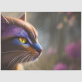 Hint van de paarse calicakat, Fantasy Tissuepapier (Voorkant)