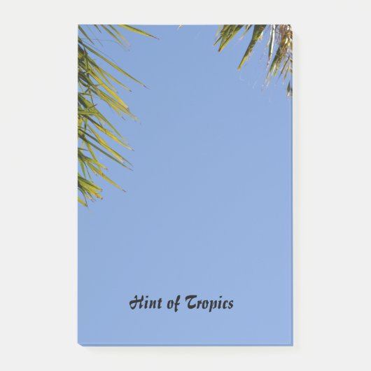 Hint van de Tropics Palm Fronds Blue Sky Post-it® Notes (Voorkant)