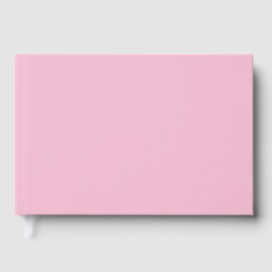 Hint van kersroze effen kleur pastel tint gastenboek (Voorkant)
