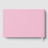 Hint van kersroze effen kleur pastel tint gastenboek (Achterkant)