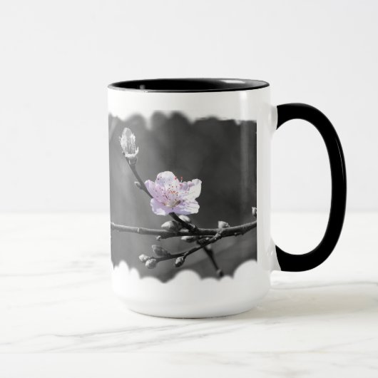Hint van Roze Cherry Blossom Mok (Rechts)