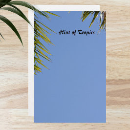 Hint van Tropisch Palms Sky Blue Briefpapier