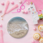 Hinten op het strand papieren bordje (Feest)